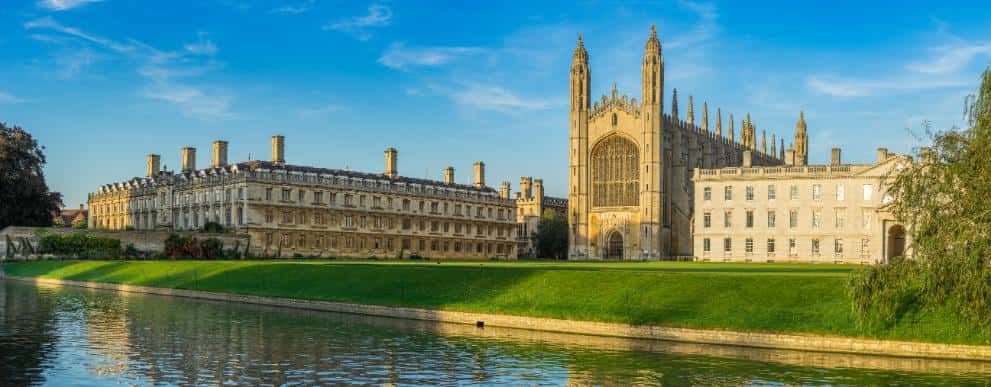 Kings College Cambridge viewed from the River Cam, a Cambridge Summer School host venue
