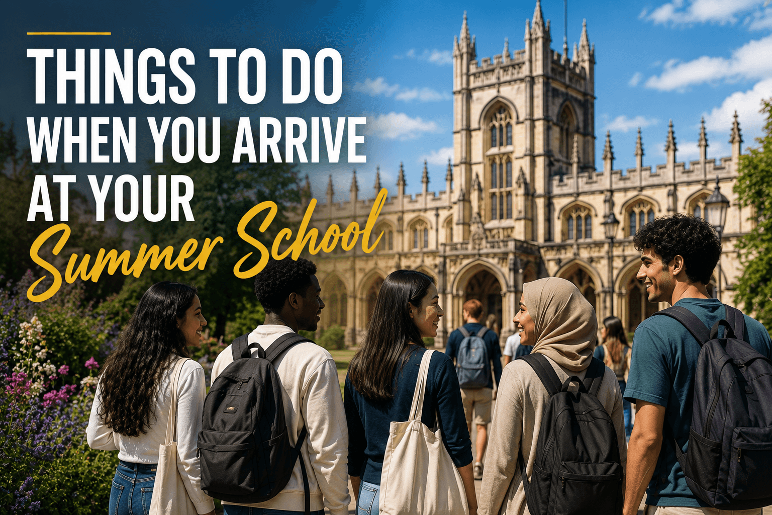Things To Do When You Arrive at Your Summer School 2026